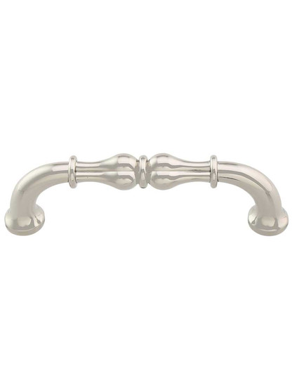 Bella Cabinet Pull 3 3/4 inch Center-to-Center in Polished Nickel.